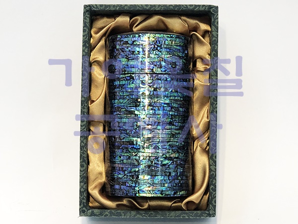 원목 끊음 옻칠 찻통